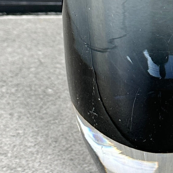Vase en verre gris vintage scandinave