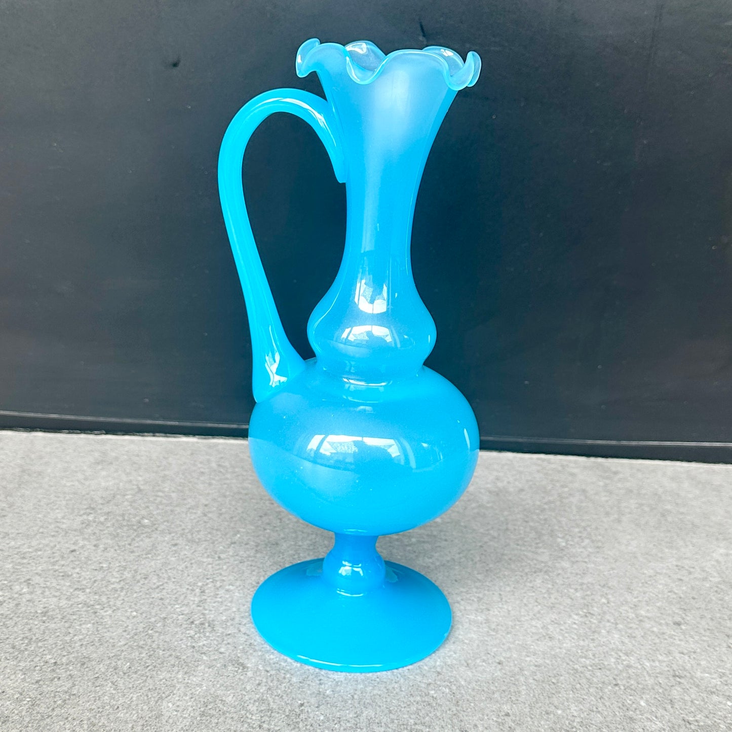 Soliflore en Opaline Bleue