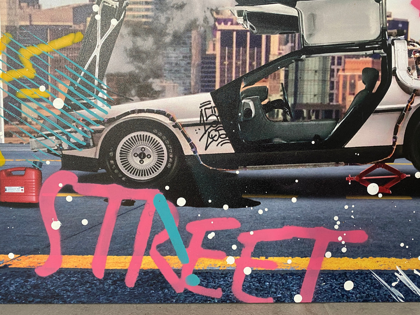 AIIROH - Œuvre originale signée - " Back to the future " - Street art.