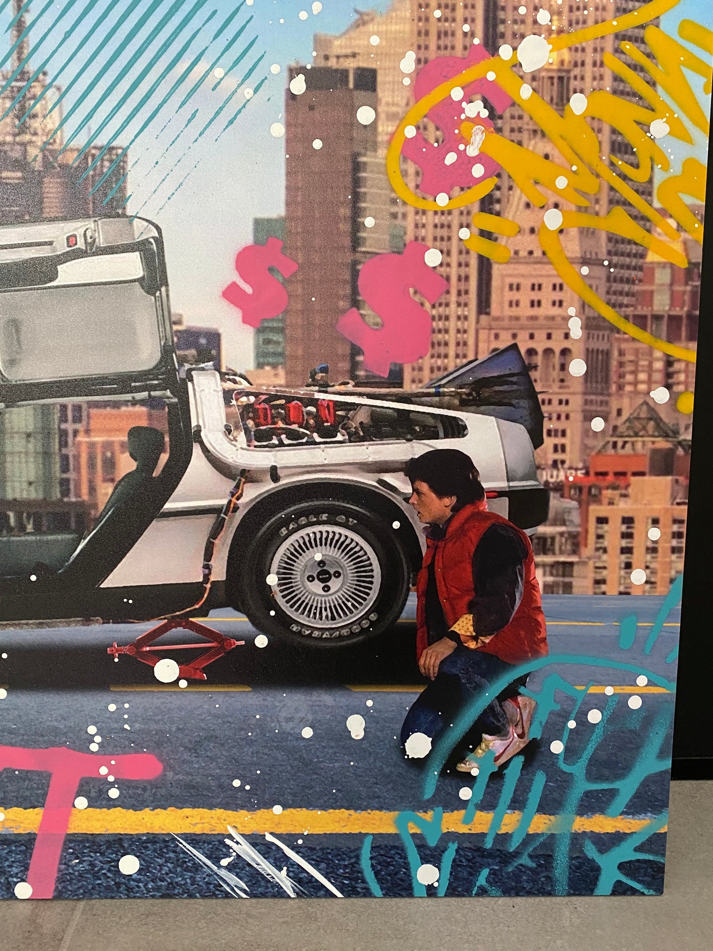 AIIROH - Œuvre originale signée - " Back to the future " - Street art.