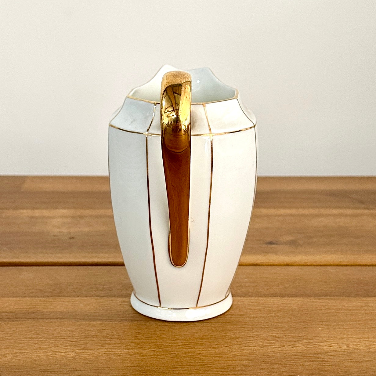 Service à café en porcelaine de Meissen - Art déco - Circa 1930 - Blanc et or - 32 pièces