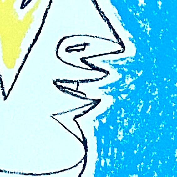 Lithographie originale signée - Jean COCTEAU (1889-1963) - Tête de feu