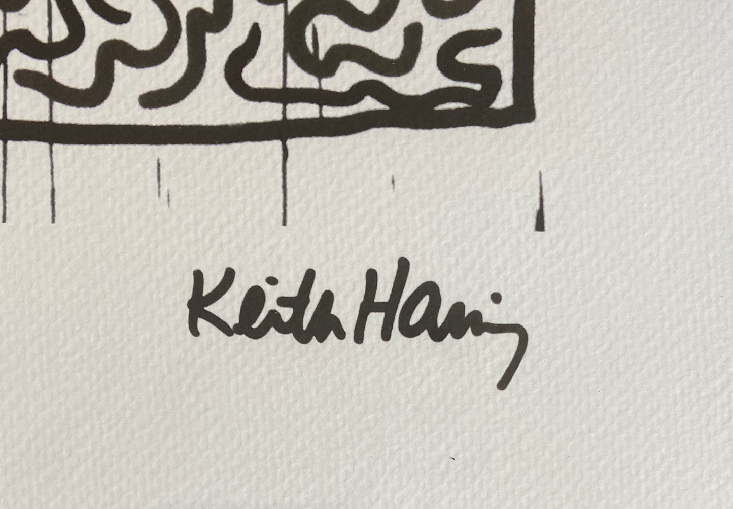 Oeuvre originale - Keith Haring - Untitled de 1982 (Mickey) - numérotée + signature