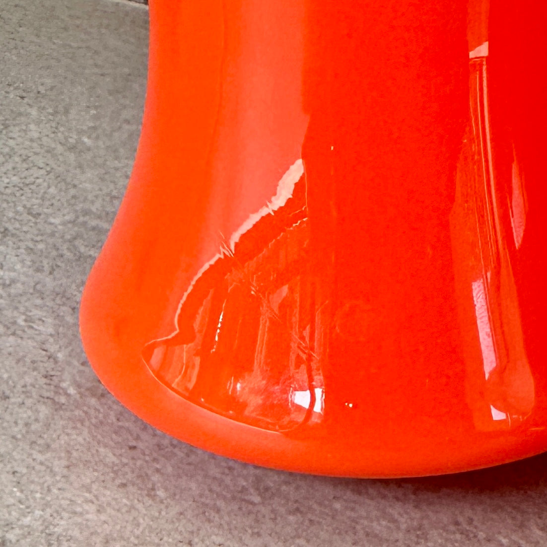 Lot de 4 verres culbuto vintage en verre orange – Années 70 – Parfait état