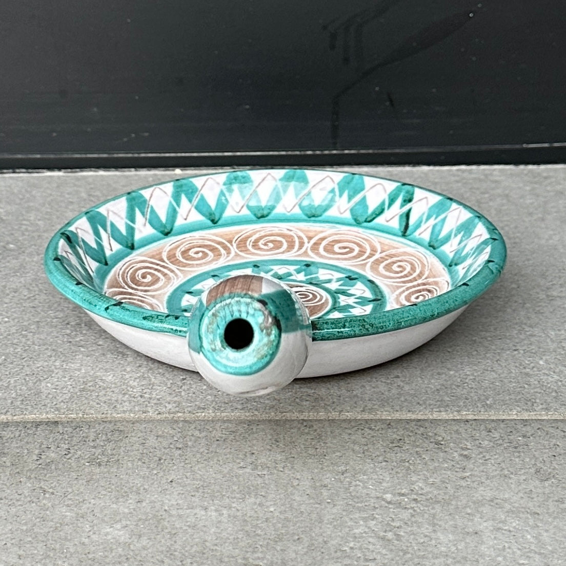 Poêlon en céramique vintage signé Robert Picault