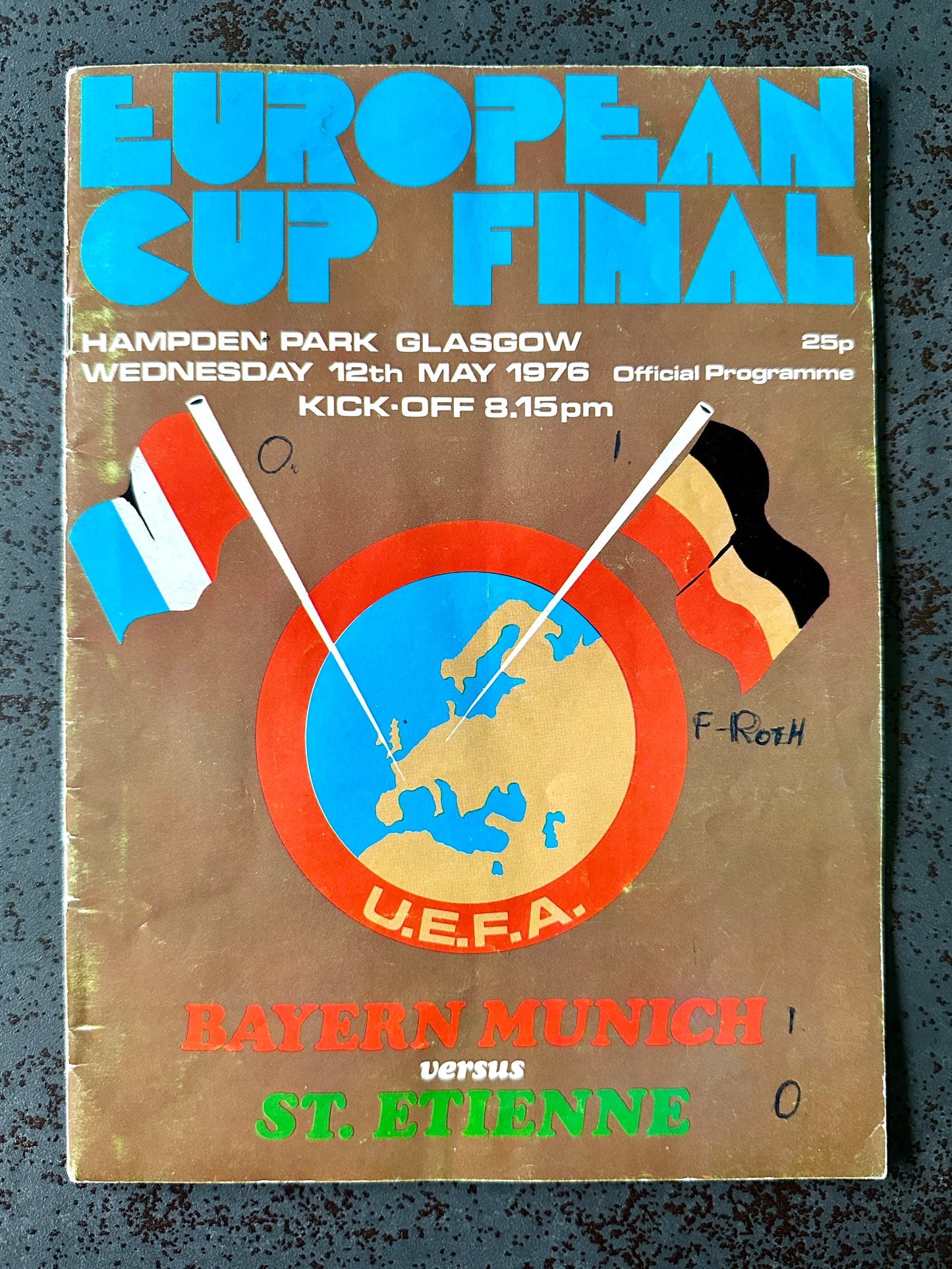 Programme Officiel – Finale Coupe d’Europe 1976 AS Saint-Étienne vs Bayern Munich