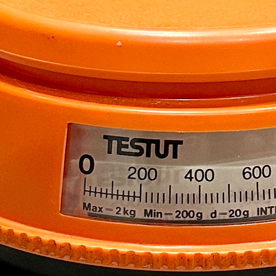 Balance Vintage Testut – Années 70 – Plastique Orange – Fonctionnelle