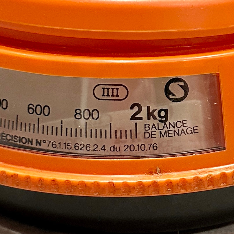 Balance Vintage Testut – Années 70 – Plastique Orange – Fonctionnelle