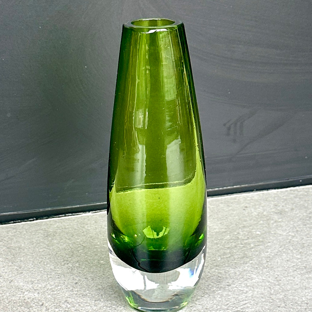 Vase en Verre Scandinave Vintage Vert
