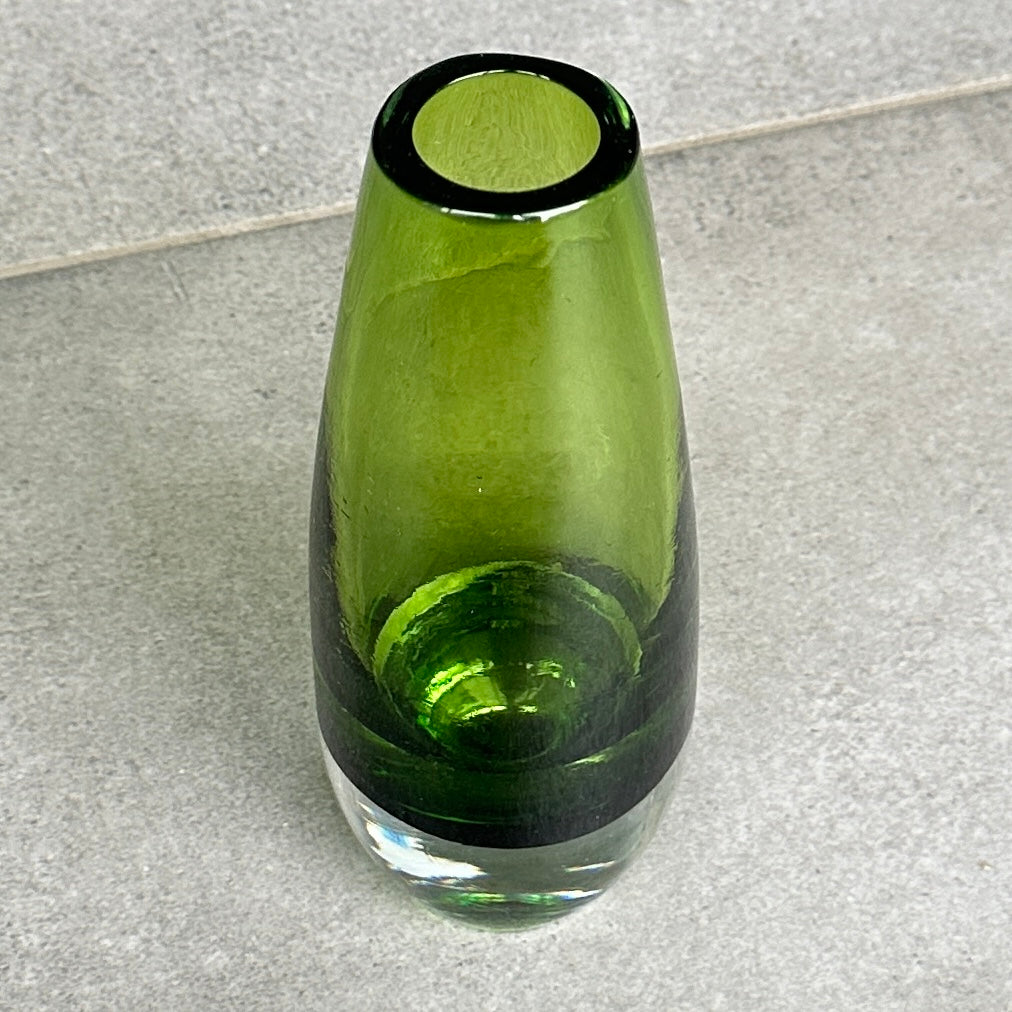 Vase en Verre Scandinave Vintage Vert