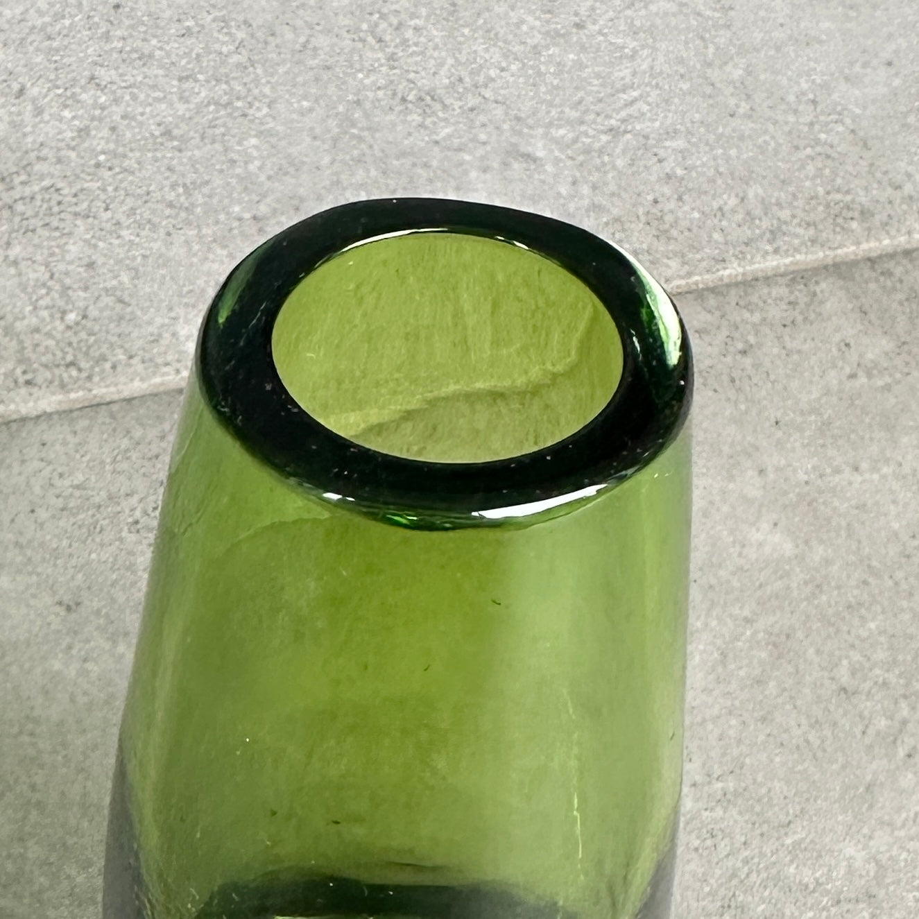 Vase en Verre Scandinave Vintage Vert
