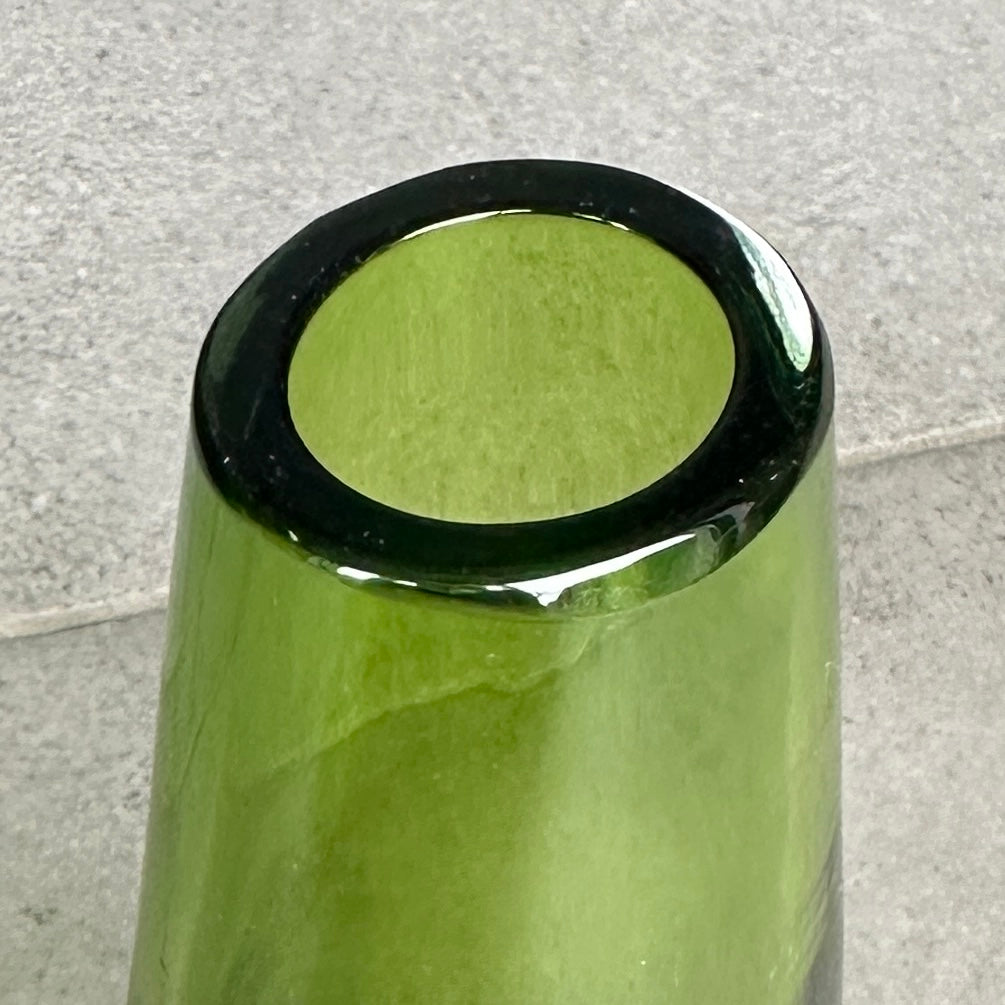 Vase en Verre Scandinave Vintage Vert