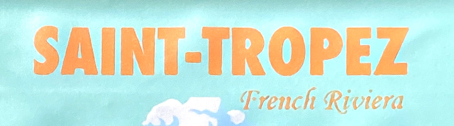 Affiche touristique vintage SAINT TROPEZ - FRENCH RIVIERA (en PVC, sans cadre)
