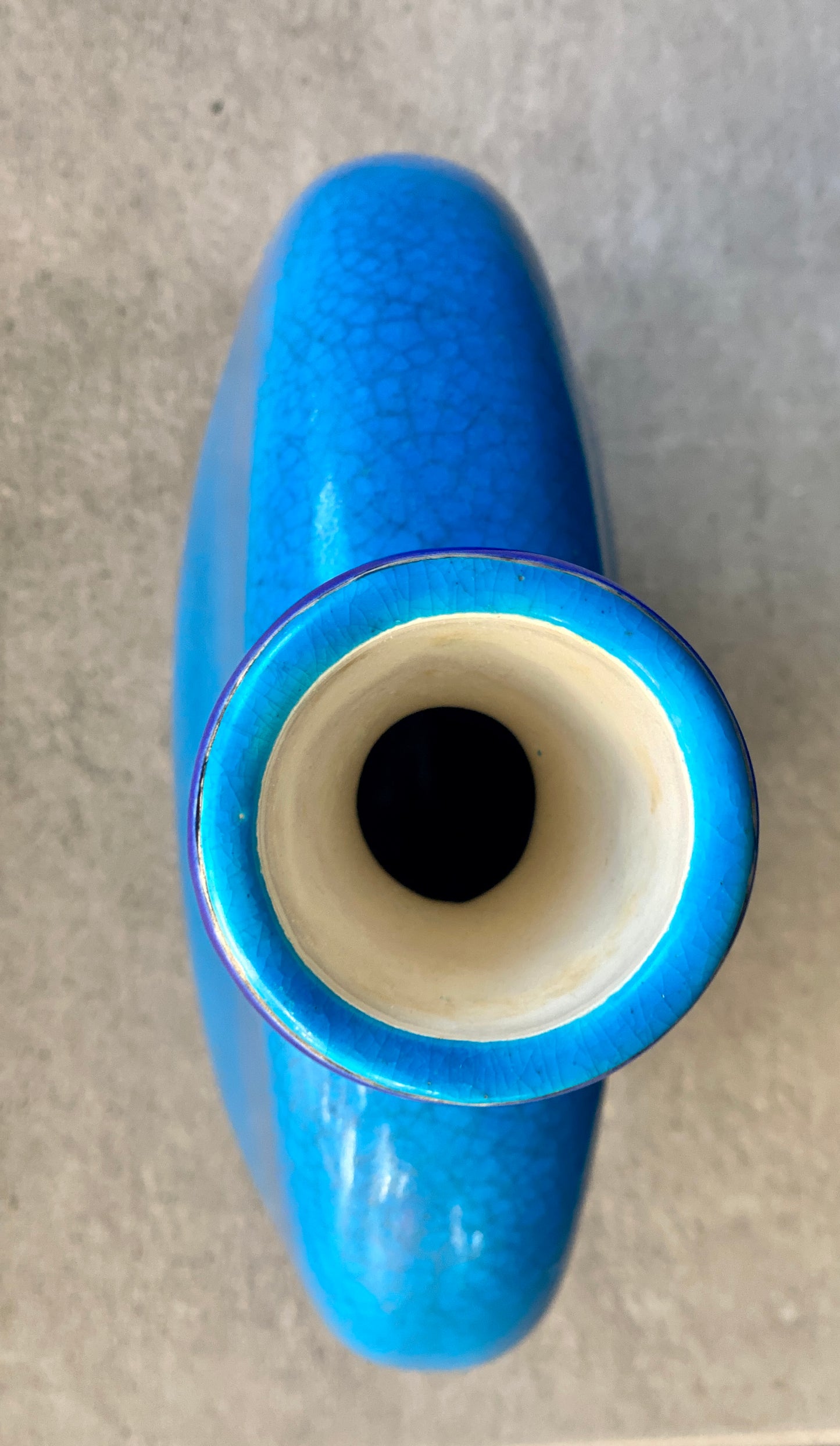 LONGWY - Vase gourde en faïence émaillée