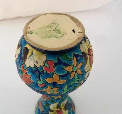 Vase soliflore - manufacture des émaux de Longwy