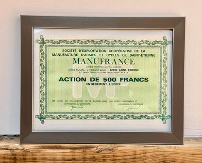 Action Manufrance - Saint Etienne - 500 F - Cadre métal brossé