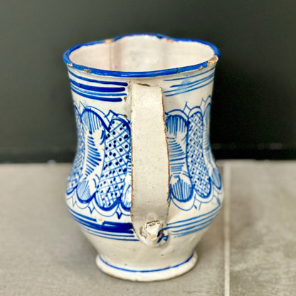 Cruche espagnole en céramique de Manises - fin 19ème siècle