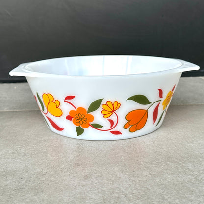 "Cocotte" Arcopal Vintage - Motif Fleur Orange -🌼