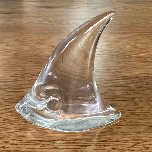 Poisson en cristal signé Daum France – Sculpture décorative vintage