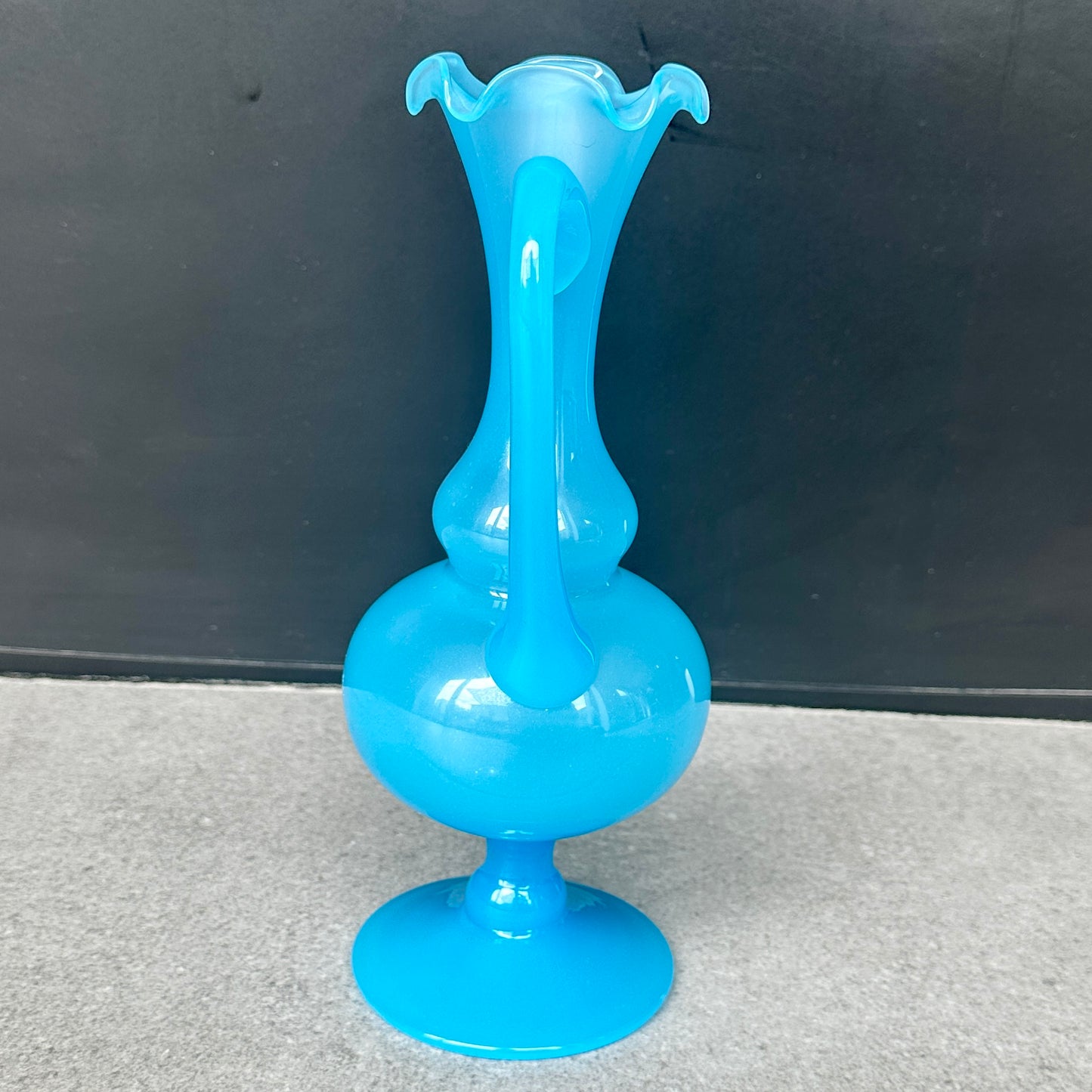 Soliflore en Opaline Bleue