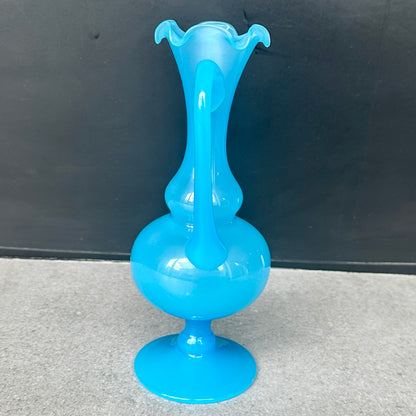 Soliflore en Opaline Bleue