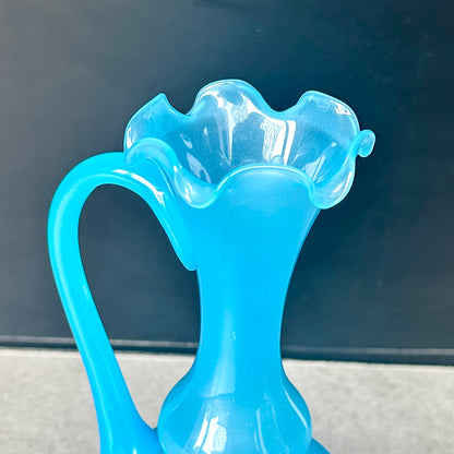 Soliflore en Opaline Bleue