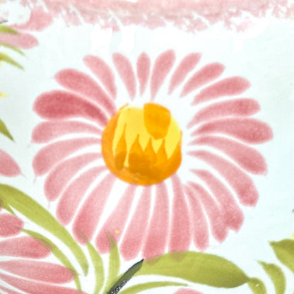 Pot à Cornichons en Faïence Bretonne Henriot - Motif Fleurs Roses