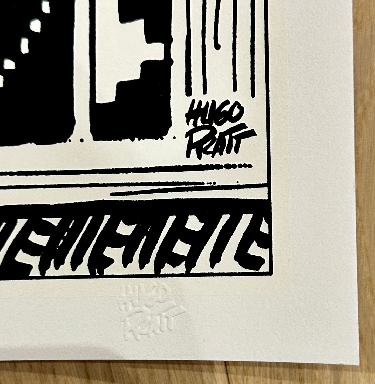 Sérigraphie originale - Hugot Pratt - Corto Maltese - numérotée + certificat authenticité