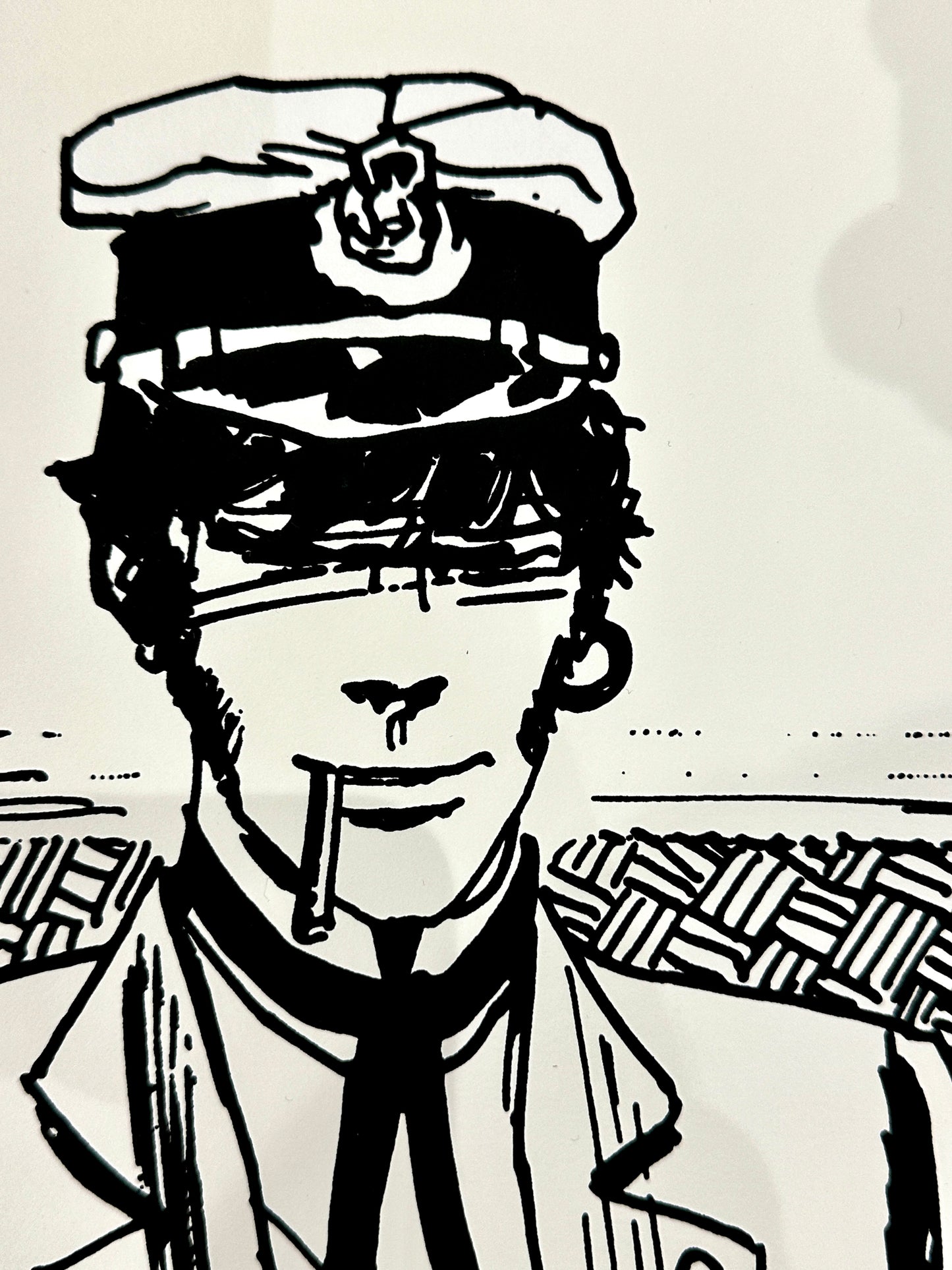 Sérigraphie originale - Hugot Pratt - Corto Maltese - numérotée + certificat authenticité