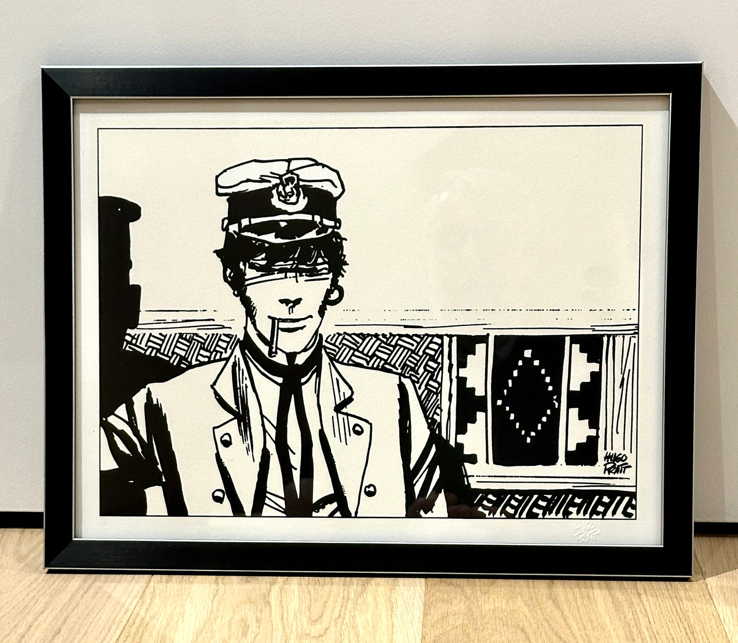 Sérigraphie originale - Hugot Pratt - Corto Maltese - numérotée + certificat authenticité