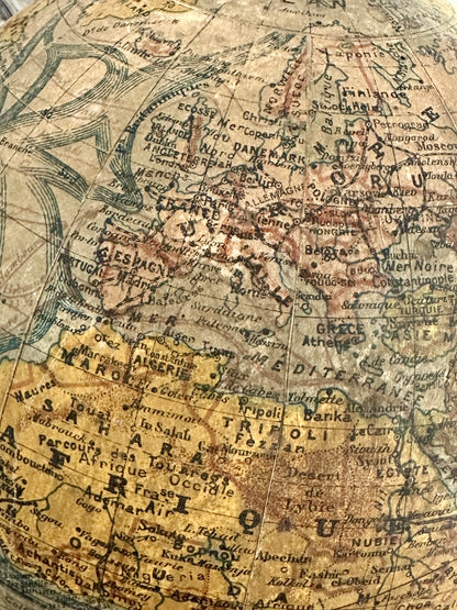 Globe terrestre J. FOREST, Éditeur Géographe à Paris - Début XXe siècle
