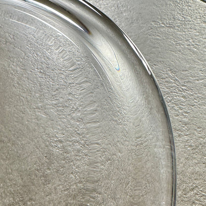 Coupe en verre LANCEL sur pied en métal argenté - Signée
