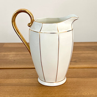 Service à café en porcelaine de Meissen - Art déco - Circa 1930 - Blanc et or - 32 pièces