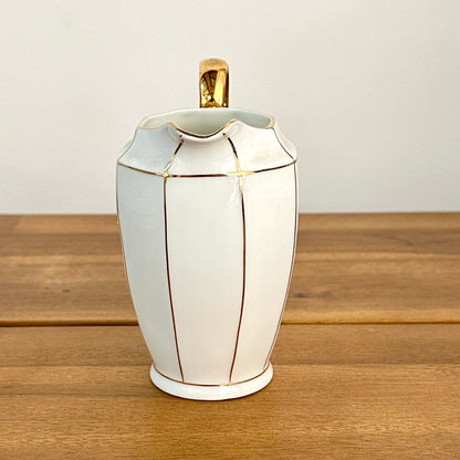 Service à café en porcelaine de Meissen - Art déco - Circa 1930 - Blanc et or - 32 pièces
