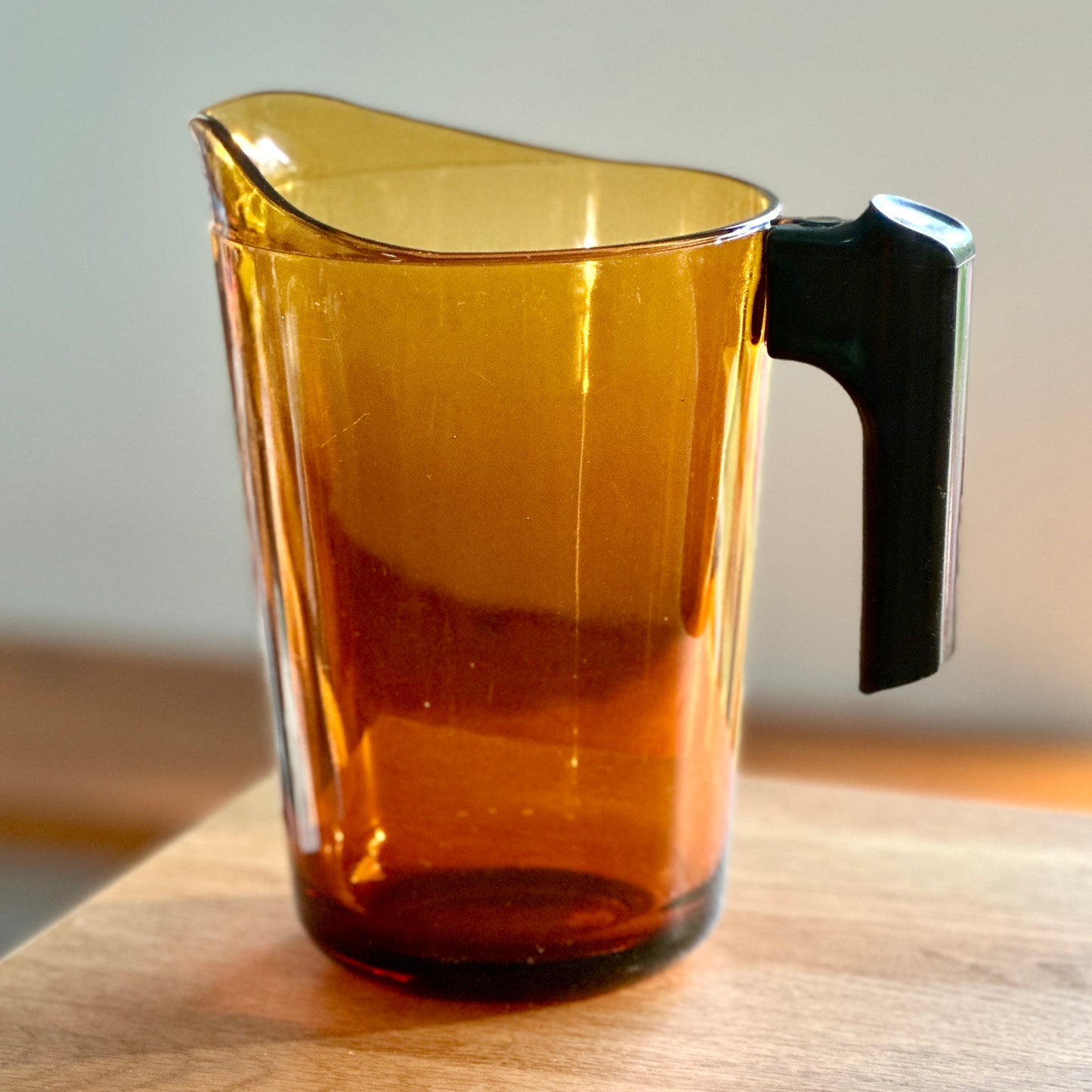 Service à Orangeade en Verre Ambré des Années 70 - Ensemble Vintage de 9 pièces - Made in FRANCE