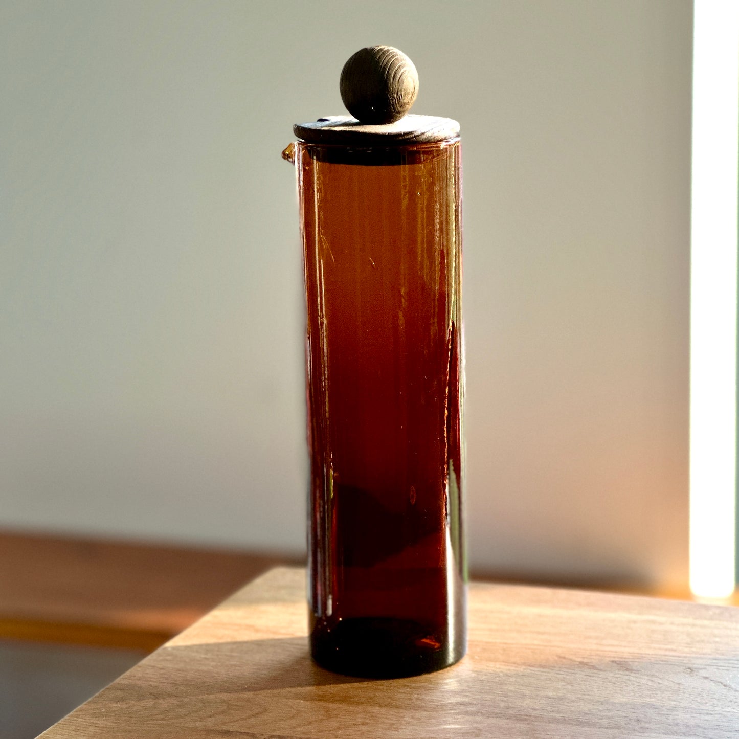 Service à Orangeade en Verre Ambré des Années 70 - Ensemble Vintage de 9 pièces - Made in FRANCE