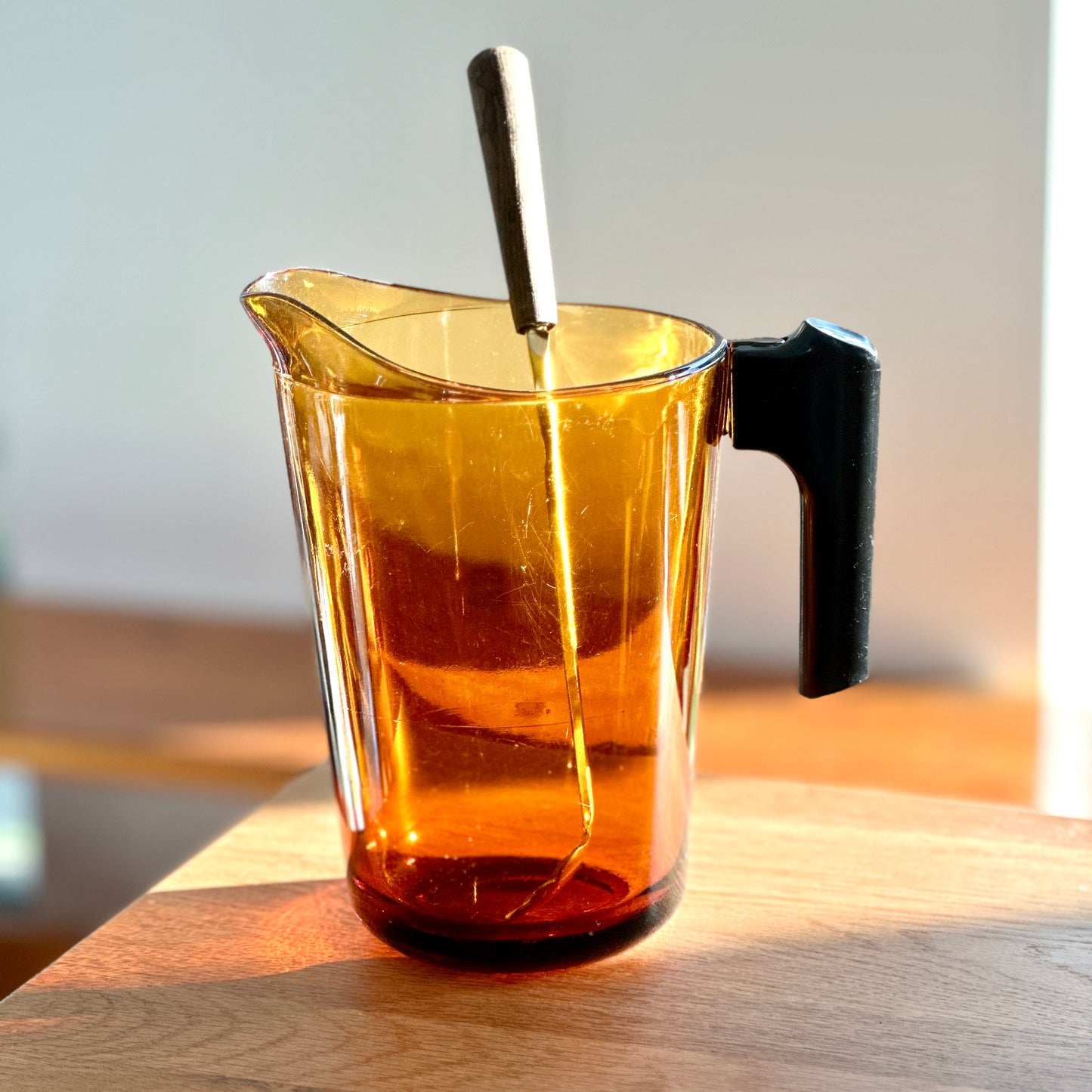 Service à Orangeade en Verre Ambré des Années 70 - Ensemble Vintage de 9 pièces - Made in FRANCE