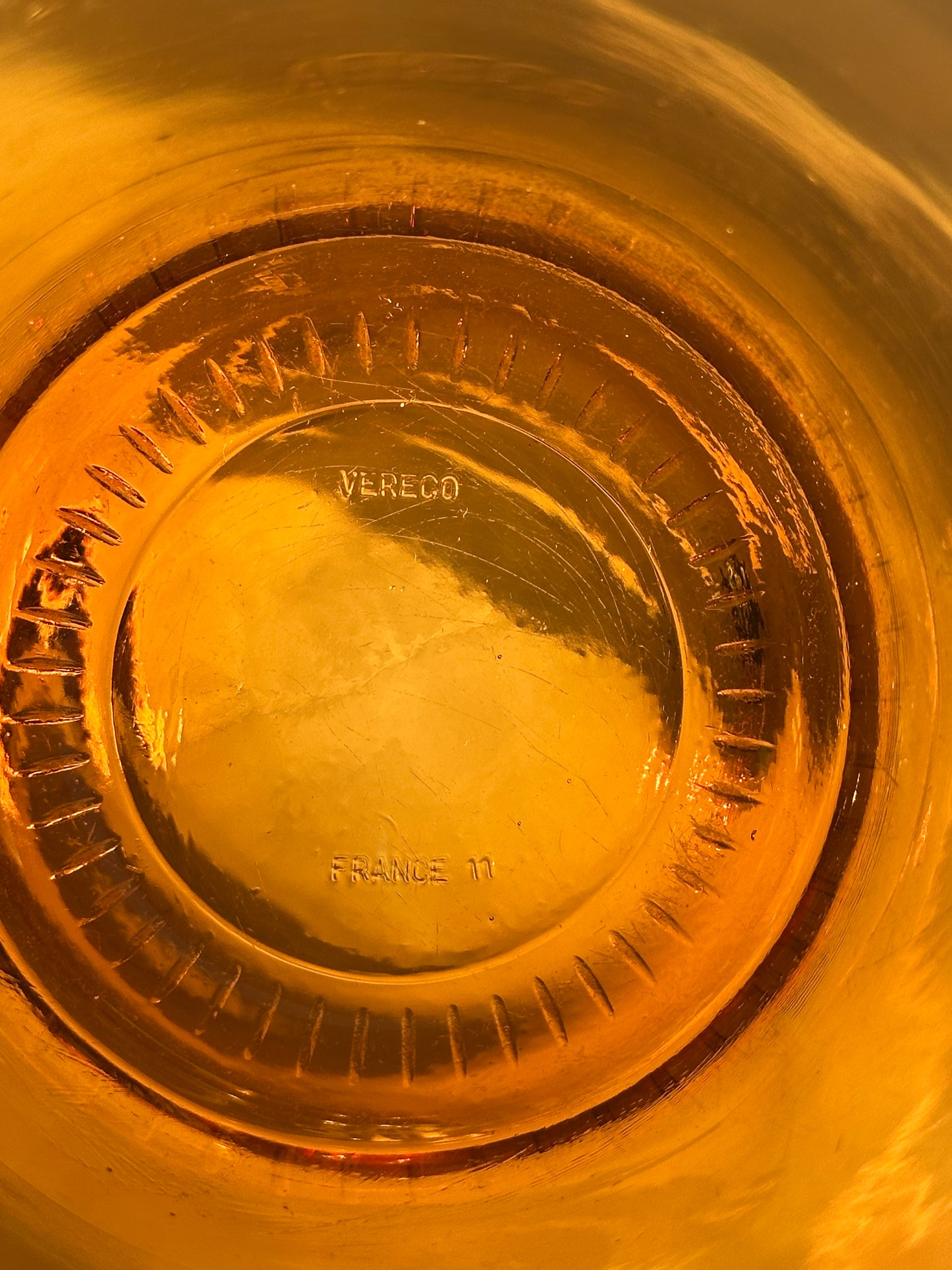 Service à Orangeade en Verre Ambré des Années 70 - Ensemble Vintage de 9 pièces - Made in FRANCE