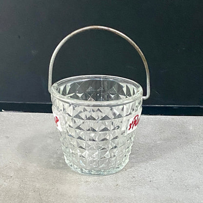 Seau à glaçons Vintage - St Raphaël apéritif - En verre - petit modèle