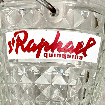 Seau à glaçons Vintage - St Raphaël apéritif - En verre - petit modèle