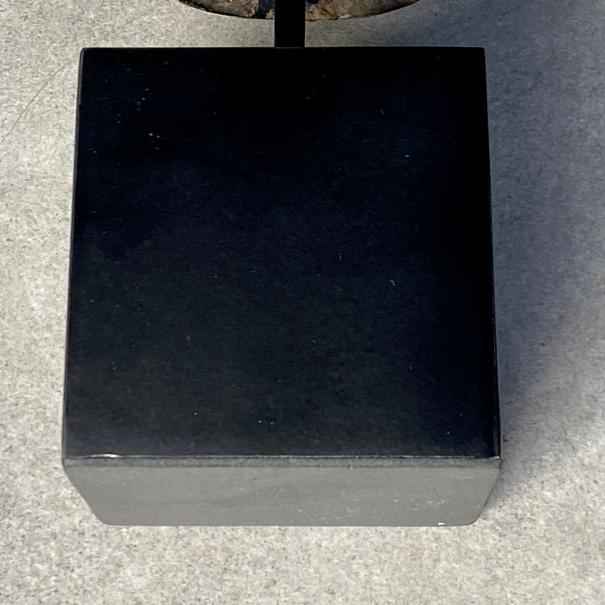 Statue bronze - 3 têtes de bouddha sur socle