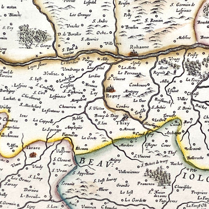Gravure du Lyonnais, du Forez, du Beaujolais et du maconnais