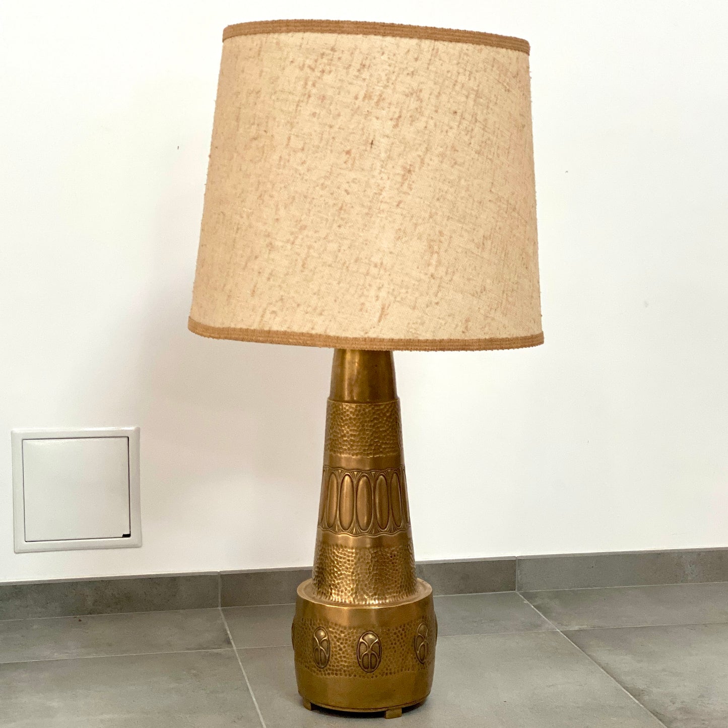 Lampe art déco sur Vase - Laiton - grande taille