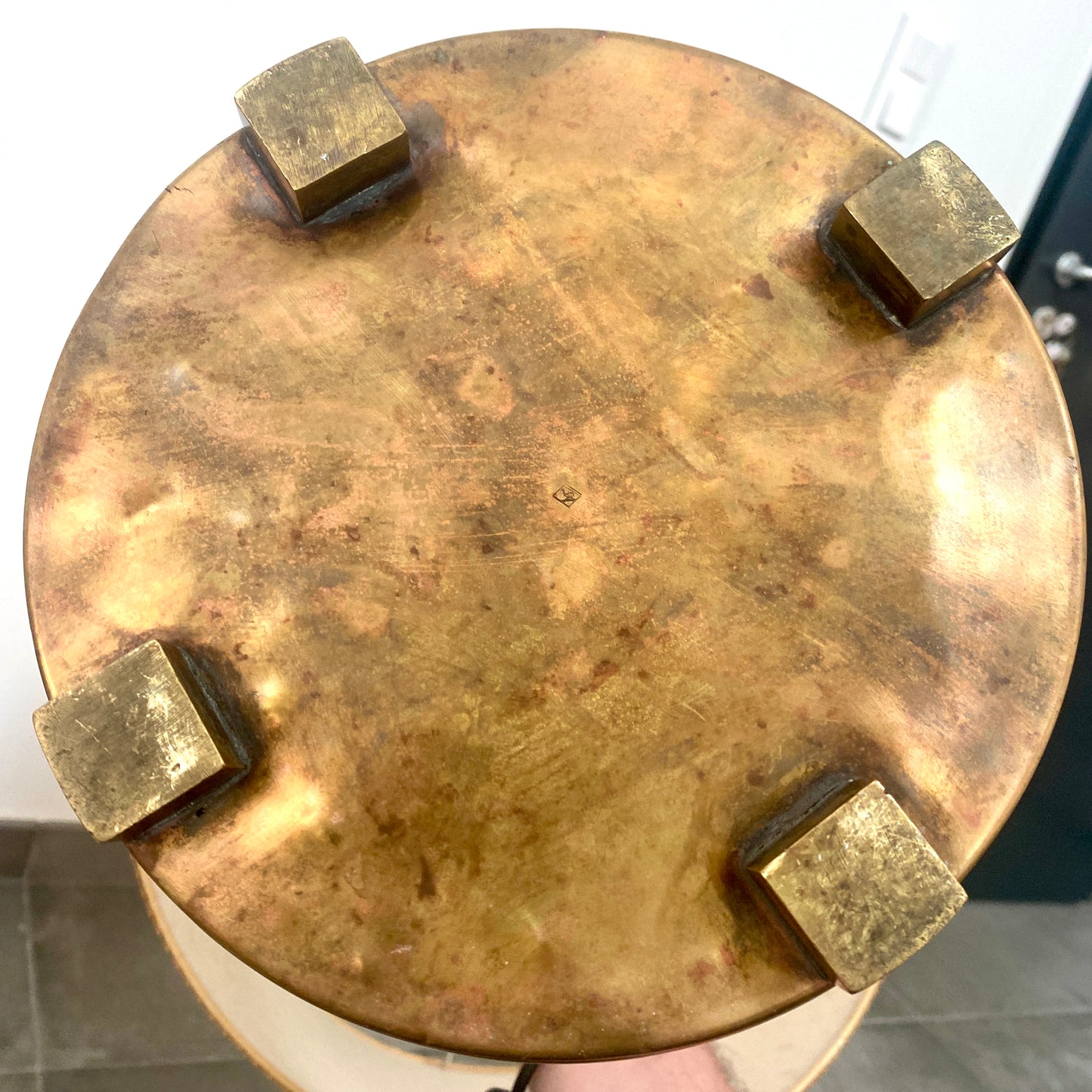 Lampe art déco sur Vase - Laiton - grande taille