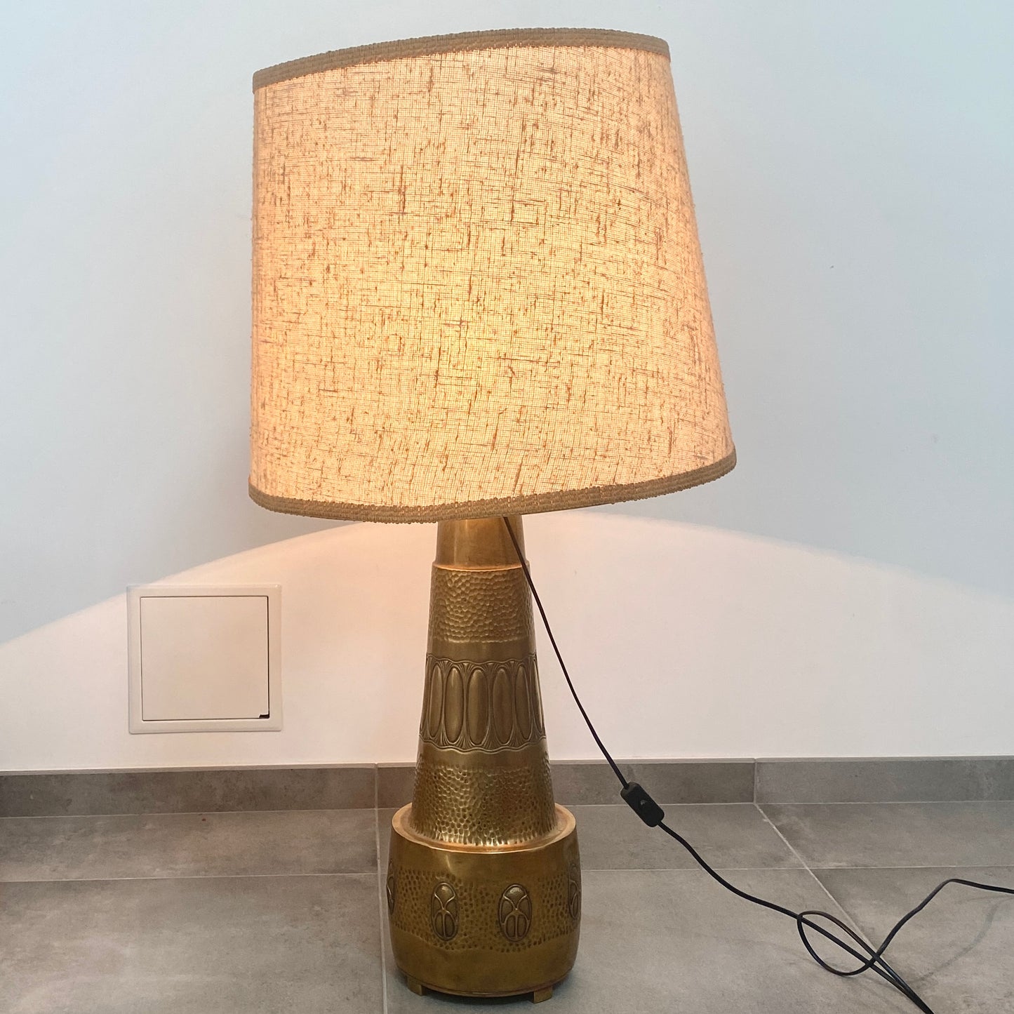 Lampe art déco sur Vase - Laiton - grande taille