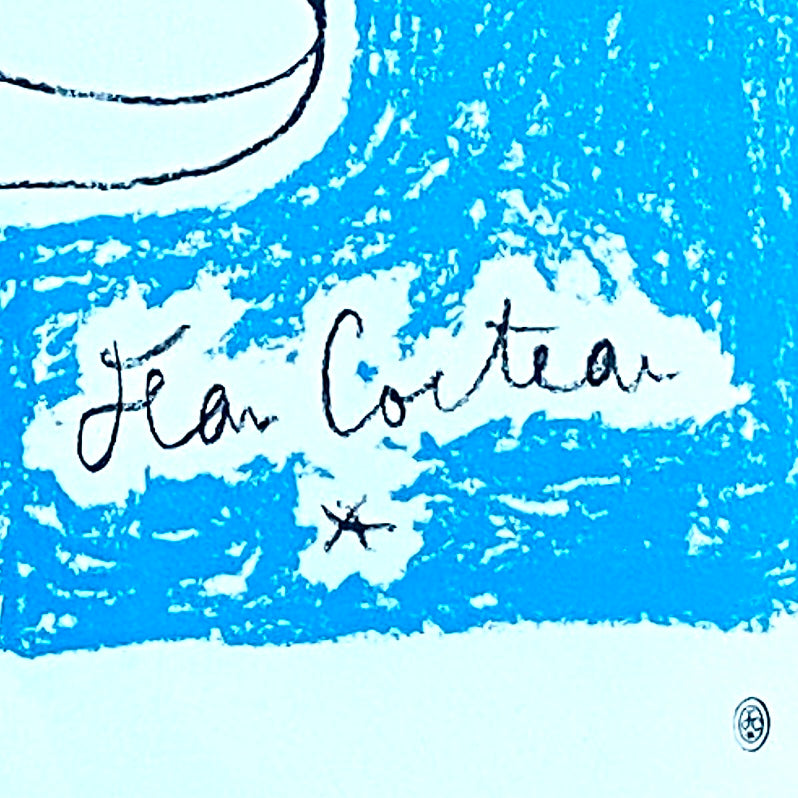 Lithographie originale signée - Jean COCTEAU (1889-1963) - Tête de feu