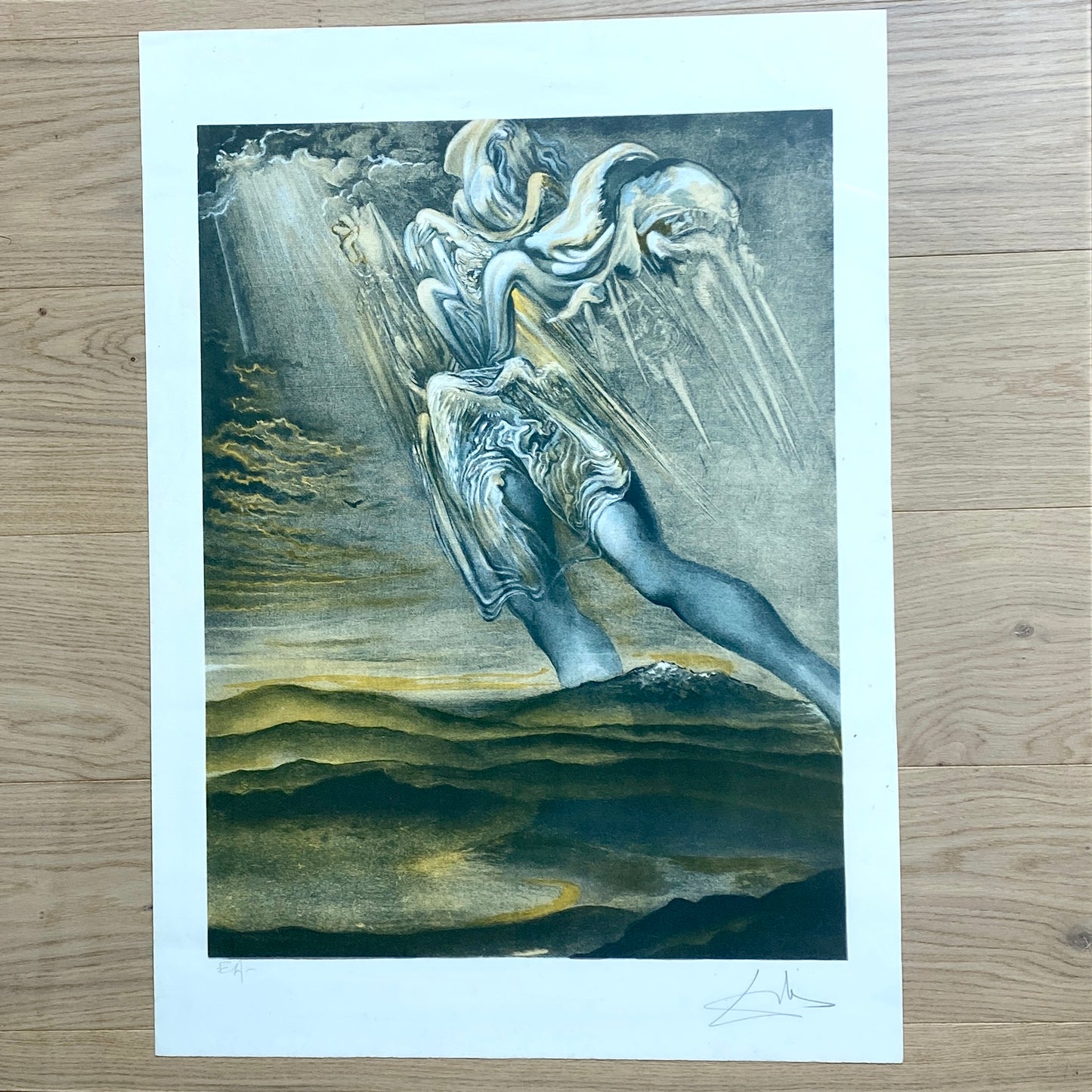 Lithographie originale signée - Salvador DALI (1904-1989) - L'ange surréaliste