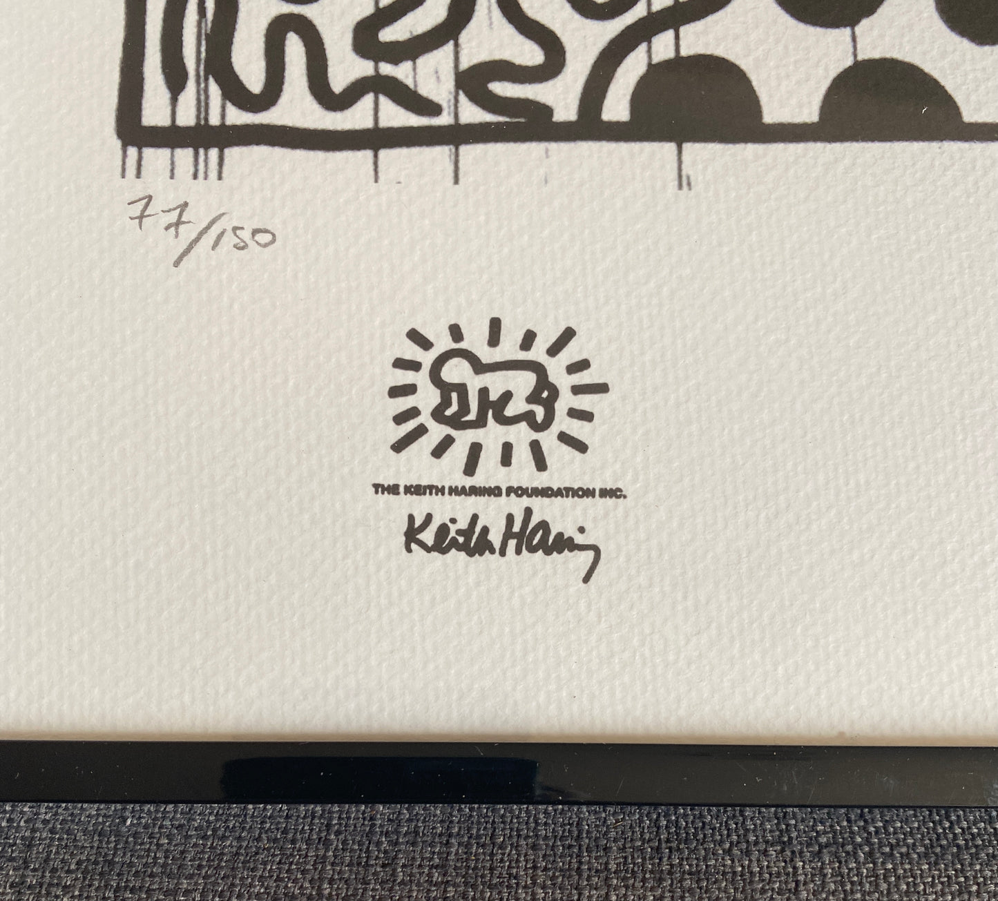Oeuvre originale - Keith Haring - Untitled de 1982 (Mickey) - numérotée + signature