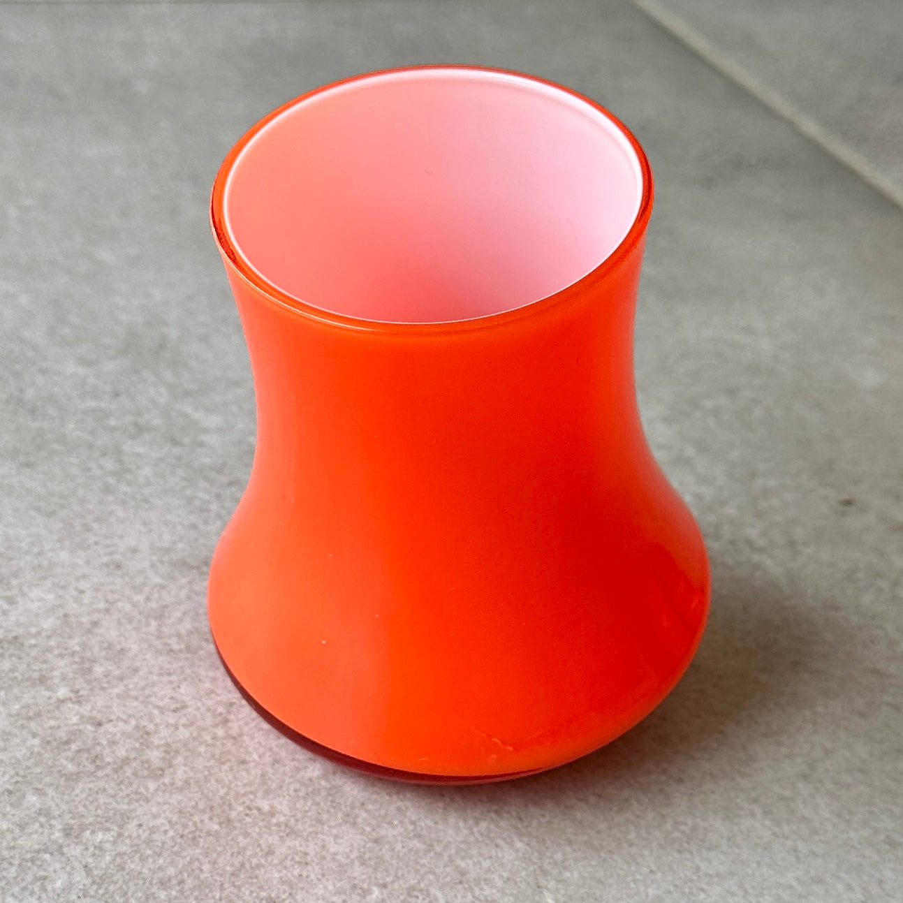 Lot de 4 verres culbuto vintage en verre orange – Années 70 – Parfait état