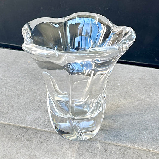 Vase DAUM France signé en cristal – Pièce vintage